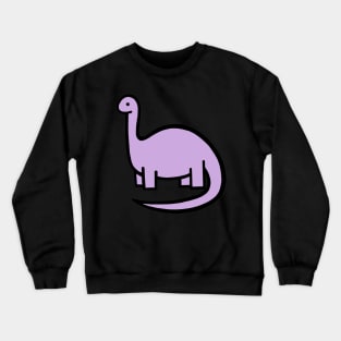 Lilac Dinosaur on Pastel Pink Crewneck Sweatshirt